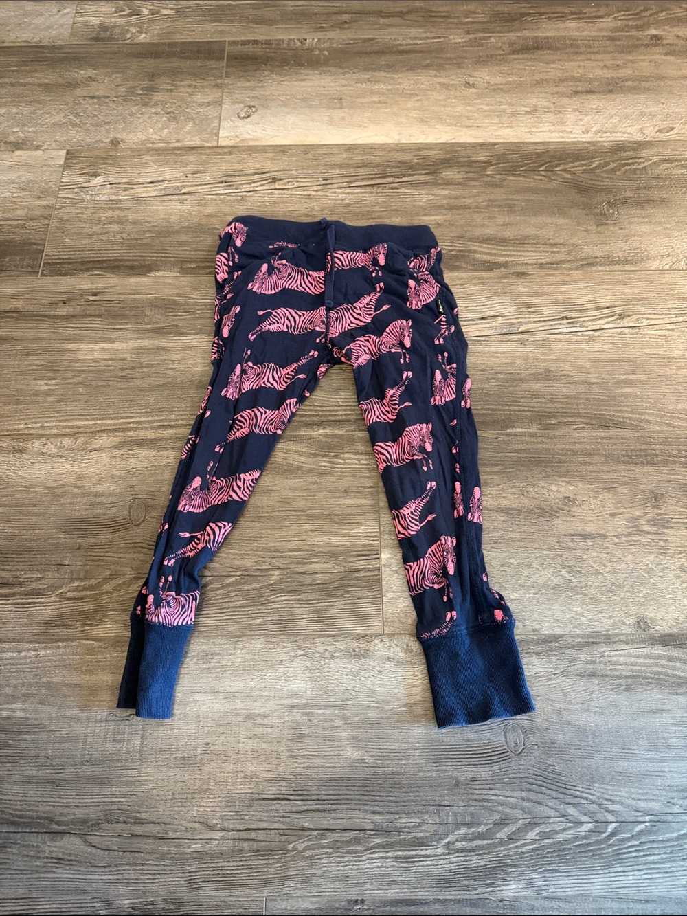 Bonds Kids Navy Blue Leggings with Pink Tiger Print